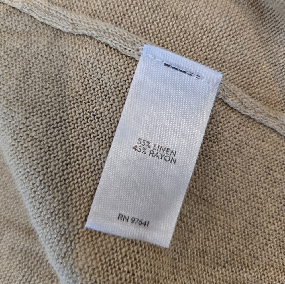 J. Jill Cardigan Sweater Womens Med Open Front Long Sleeve Linen/ Rayon - Picture 9 of 12